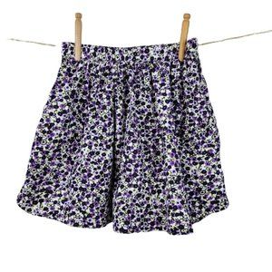 Lands End Kids Corduroy Skirt Skort Girls Size 7 Adjustable Waist Stretch Purple